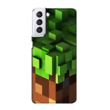 Чехол Майнкрафт на Samsung Galaxy S21 (AlphaPrint) Minecraft (текстура Майнкрафт)