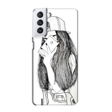 Чехол с печатью для Samsung Galaxy S21 - (Мода) (AlphaPrint) (Фото девочки)
