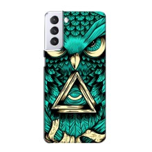 Чехол с птицами на Samsung Galaxy S21 (VPrint) (Сова с глазом)