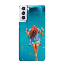 Чехол Стильные девушки на Samsung Galaxy S21 – Девушка на качели
