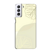 Чехол цветочный дизайн для Samsung Galaxy S21 – Зелёный фон