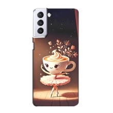 Чехол с мемом Тралалело тралала на Samsung Galaxy S21 (Балерина капучина)