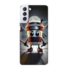 Чехол с мемом Тралалело тралала на Samsung Galaxy S21 (Капучино асасино)