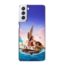 Чехол с мультфильмом Моана Samsung Galaxy S21 (Моана и Мауи)
