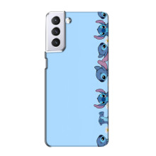 Чехол с принтом Стич на Samsung Galaxy S21 (Стич фон)