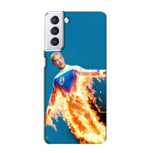 Чехол с принтом Фантастическая четверка для Samsung Galaxy S21 – Человек-Факел