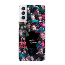 Чехол Гра в кальмара для Samsung Galaxy S21 – Коллаж игры кальмара