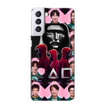 Чехол Гра в кальмара для Samsung Galaxy S21 – Персонажи игры кальмара