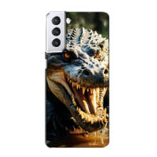 Чехол с картинкой «Хищники» для Samsung Galaxy S21 – Крокодил