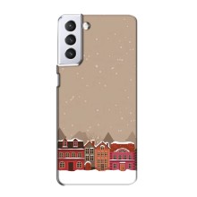 Новогодние, Праздничные Чехлы для Samsung Galaxy S21 - 2024 год (Зимний город)