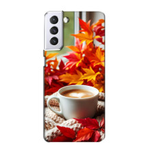 Чехол с уникальным дизайном «Осень с кофе» для Samsung Galaxy S21