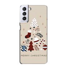 Різдвяні Чохли для Samsung Galaxy S21 (VPrint) (Merry Christmas)