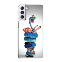 Силиконовый чехол с принтом Зоотрополіс для Samsung Galaxy S21 – Змея Зоо