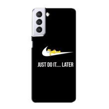 Силиконовый Чехол на Samsung Galaxy S21 с картинкой Nike (Later)