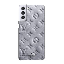 Текстурный Чехол Louis Vuitton для Самсунг С21 – Белый ЛВ