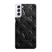 Текстурный Чехол Louis Vuitton для Самсунг С21 (Черный ЛВ)