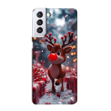 Яскравий чохол для Samsung Galaxy S21 з Зимові Оленята – Олень серед подарунків
