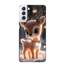 Яскравий чохол для Samsung Galaxy S21 з Зимові Оленята – Оленятко