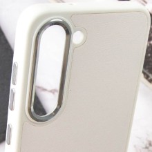 Кожаный чехол Bonbon Leather Metal Style для Samsung Galaxy S22+ – Белый