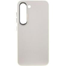 Кожаный чехол Bonbon Leather Metal Style для Samsung Galaxy S22+ (Белый)