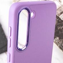 Кожаный чехол Bonbon Leather Metal Style для Samsung Galaxy S22+ – Сиреневый