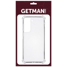 TPU чохол GETMAN Ease logo посилені кути для Samsung Galaxy S22+ – Прозорий