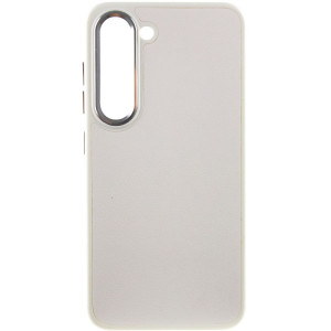 Кожаный чехол Bonbon Leather Metal Style для Samsung Galaxy S22+ (Белый)