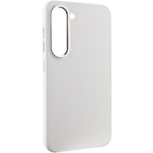 Кожаный чехол Bonbon Leather Metal Style для Samsung Galaxy S22+ – Белый