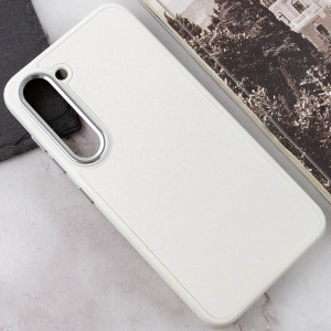 Кожаный чехол Bonbon Leather Metal Style для Samsung Galaxy S22+ – Белый