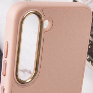 Кожаный чехол Bonbon Leather Metal Style для Samsung Galaxy S22+ – Розовый