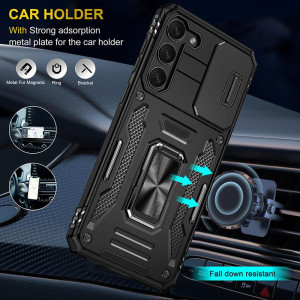Ударопрочный чехол Camshield Army Ring для Samsung Galaxy S22+ – Черный