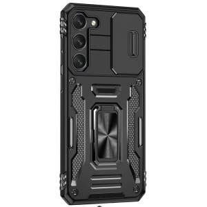 Ударопрочный чехол Camshield Army Ring для Samsung Galaxy S22+ – Черный