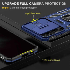 Ударопрочный чехол Camshield Army Ring для Samsung Galaxy S22+ – Синий