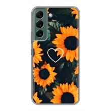 Чехлы с картинкой Подсолнухов для Самсунг Галакси С22 Плюс – Сердечко в подсолнухах