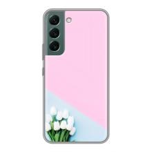 Чехлы с картинкой (Тюльпаны) на Самсунг Галакси С22 Плюс – Белые тюльпаны