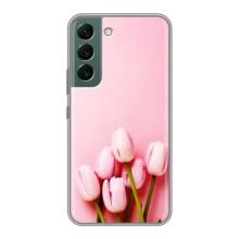 Чехлы с картинкой (Тюльпаны) на Самсунг Галакси С22 Плюс – Розовые тюльпаны