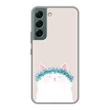 Чехол на тематику: Коты для Samsung Galaxy S22 Plus – Белый котик