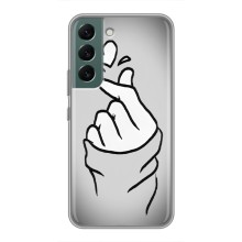 Чехол с принтом для Samsung Galaxy S22 Plus (AlphaPrint - Знак сердечка) – Значок Love