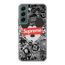 Чехол с Брендами одежды на Самсунг Галакси С22 Плюс – Supreme Маус