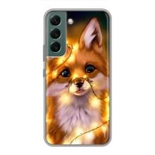 Чехол с Лисичкой для Samsung Galaxy S22 Plus – Новогодний лисенок
