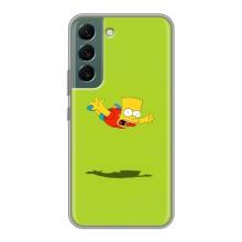 Чехол с Симпсонами для Samsung Galaxy S22 Plus (VPrint) (Барт Симпсон)