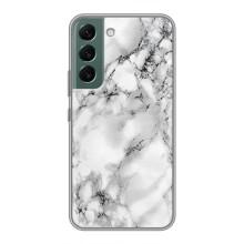 Чехол с текстурой Мрамора на Самсунг Галакси С22 Плюс (Белый мрамор)