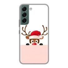 Чехол Санта Клаус для Samsung Galaxy S22 Plus (Олененок)