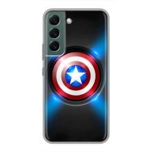 Чохол с Щітом Капітана Америки на Samsung Galaxy S22 Plus – Яскраий Щит Капітана