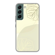Чехол цветочный дизайн для Samsung Galaxy S22 Plus – Зелёный фон