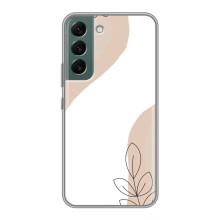 Силиконовый чехол с принтом в цветах на Samsung Galaxy S22 Plus – Нюдовый дизайн