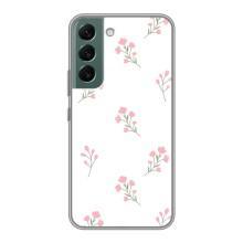 Чехол с розовым рисунком для Samsung Galaxy S22 Plus (Розовые цветы)