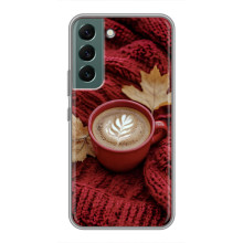 Чехол с уникальным дизайном «Осень с кофе» для Samsung Galaxy S22 Plus – Кофе на пледе