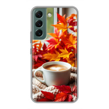Чехол с уникальным дизайном «Осень с кофе» для Samsung Galaxy S22 Plus