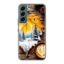 Чехол с уникальным дизайном «Осень с кофе» для Samsung Galaxy S22 Plus – Осенне-зимнее кофе